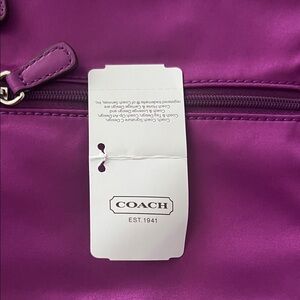 Coach Satin Jewelry Roll in Mulberry